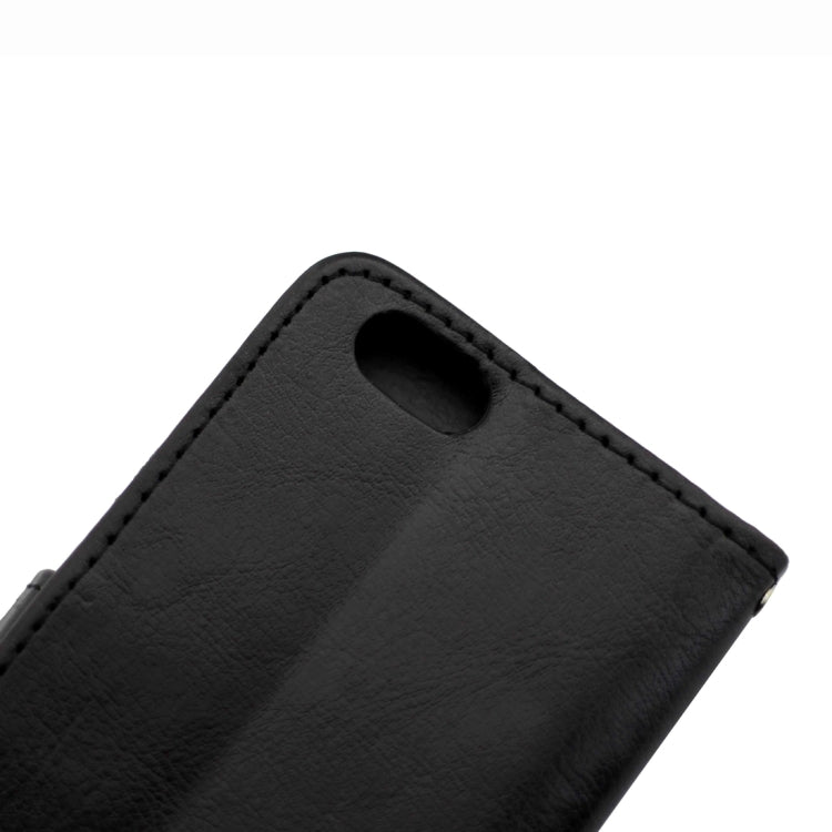 For iPhone 8 & 7 Crazy Horse Texture Horizontal Flip Leather Case with Holder & Card Slots & Wallet & Photo Frame (Black)