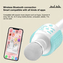 WK D23 3.5mm Interface Wireless Microphone Palm KTV Live K Song Bao Bluetooth Speaker Phone Microphone (Blue)
