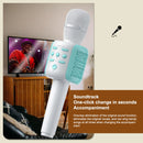 WK D23 3.5mm Interface Wireless Microphone Palm KTV Live K Song Bao Bluetooth Speaker Phone Microphone (Blue)