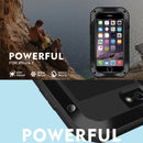 LOVE MEI for iPhone 7 Professional and Powerful Dustproof Shockproof Anti-slip Metal Protective Case(Black)