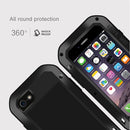 LOVE MEI for iPhone 7 Professional and Powerful Dustproof Shockproof Anti-slip Metal Protective Case(Black)