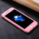 For iPhone SE 2020 & 8 & 7 Stylish Lightweight 360 Degree Shockproof Detachable TPU + PC Combination Protective Case (Pink)
