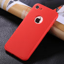 For iPhone SE 2020 & 8 & 7 Stylish Lightweight 360 Degree Shockproof Detachable TPU + PC Combination Protective Case (Red)