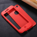 For iPhone SE 2020 & 8 & 7 Stylish Lightweight 360 Degree Shockproof Detachable TPU + PC Combination Protective Case (Red)