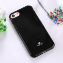 GOOSPERY JELLY CASE for iPhone 8 & 7 TPU Glitter Powder Drop-proof Protective Back Cover Case (Black)