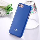 GOOSPERY JELLY CASE for iPhone 8 & 7 TPU Glitter Powder Drop-proof Protective Back Cover Case (Dark Blue)