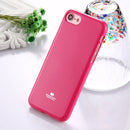 GOOSPERY JELLY CASE for iPhone 8 & 7 TPU Glitter Powder Drop-proof Protective Back Cover Case (Magenta)