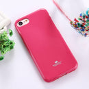 GOOSPERY JELLY CASE for iPhone 8 & 7 TPU Glitter Powder Drop-proof Protective Back Cover Case (Magenta)
