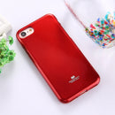 GOOSPERY JELLY CASE for iPhone 8 & 7 TPU Glitter Powder Drop-proof Protective Back Cover Case (Red)