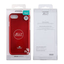 GOOSPERY JELLY CASE for iPhone 8 & 7 TPU Glitter Powder Drop-proof Protective Back Cover Case (Red)