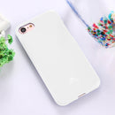 GOOSPERY JELLY CASE for iPhone 8 & 7 TPU Glitter Powder Drop-proof Protective Back Cover Case (White)