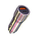 WK WP-C30 20W QC3.0 USB + PD UB-C / Type-C Interface Flash Series Car Fast Charger(Silver)