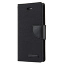 GOOSPERY CANVAS DIARY for iPhone 8 & 7 Canvas Texture Horizontal Flip Leather Case with Card Slots & Wallet & Holder(Black)
