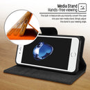 GOOSPERY CANVAS DIARY for iPhone 8 & 7 Canvas Texture Horizontal Flip Leather Case with Card Slots & Wallet & Holder(Black)