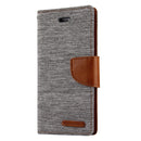 GOOSPERY CANVAS DIARY for iPhone 8 & 7 Canvas Texture Horizontal Flip Leather Case with Card Slots & Wallet & Holder(Grey)