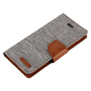 GOOSPERY CANVAS DIARY for iPhone 8 & 7 Canvas Texture Horizontal Flip Leather Case with Card Slots & Wallet & Holder(Grey)