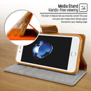 GOOSPERY CANVAS DIARY for iPhone 8 & 7 Canvas Texture Horizontal Flip Leather Case with Card Slots & Wallet & Holder(Grey)