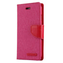 GOOSPERY CANVAS DIARY for iPhone 8 & 7 Canvas Texture Horizontal Flip Leather Case with Card Slots & Wallet & Holder(Magenta)