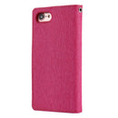 GOOSPERY CANVAS DIARY for iPhone 8 & 7 Canvas Texture Horizontal Flip Leather Case with Card Slots & Wallet & Holder(Magenta)