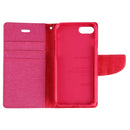 GOOSPERY CANVAS DIARY for iPhone 8 & 7 Canvas Texture Horizontal Flip Leather Case with Card Slots & Wallet & Holder(Magenta)