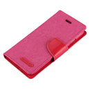 GOOSPERY CANVAS DIARY for iPhone 8 & 7 Canvas Texture Horizontal Flip Leather Case with Card Slots & Wallet & Holder(Magenta)