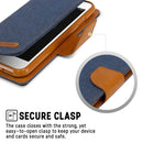 GOOSPERY CANVAS DIARY for iPhone 8 & 7 Canvas Texture Horizontal Flip Leather Case with Card Slots & Wallet & Holder(Navy Blue)
