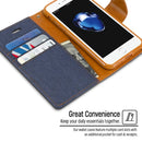 GOOSPERY CANVAS DIARY for iPhone 8 & 7 Canvas Texture Horizontal Flip Leather Case with Card Slots & Wallet & Holder(Navy Blue)