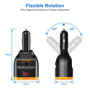 Aemeku 116F 2 in 1 Car Cigarette Lighter Dual USBQC3.0 PD Fast Charger (Blue)