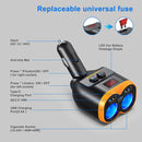 Aemeku 116F 2 in 1 Car Cigarette Lighter Dual USBQC3.0 PD Fast Charger (Orange)