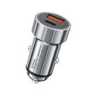 WK WP-C28 18W Titanium PD+QC3.0 Dual USB Car Charger (Silver)