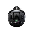 USAMS US-CC115 C21 Dual USB 3.4A Digital Display Wireless FM Car Charger(Black)