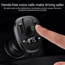 USAMS US-CC115 C21 Dual USB 3.4A Digital Display Wireless FM Car Charger(Black)