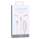 3 in 1 Micro USB & 8 Pin & Type-C to HDMI HD 1080P HDTV Adapter Cable(Silver)