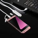 3 in 1 Micro USB & 8 Pin & Type-C to HDMI HD 1080P HDTV Adapter Cable(Silver)