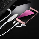 3 in 1 Micro USB & 8 Pin & Type-C to HDMI HD 1080P HDTV Adapter Cable(Silver)