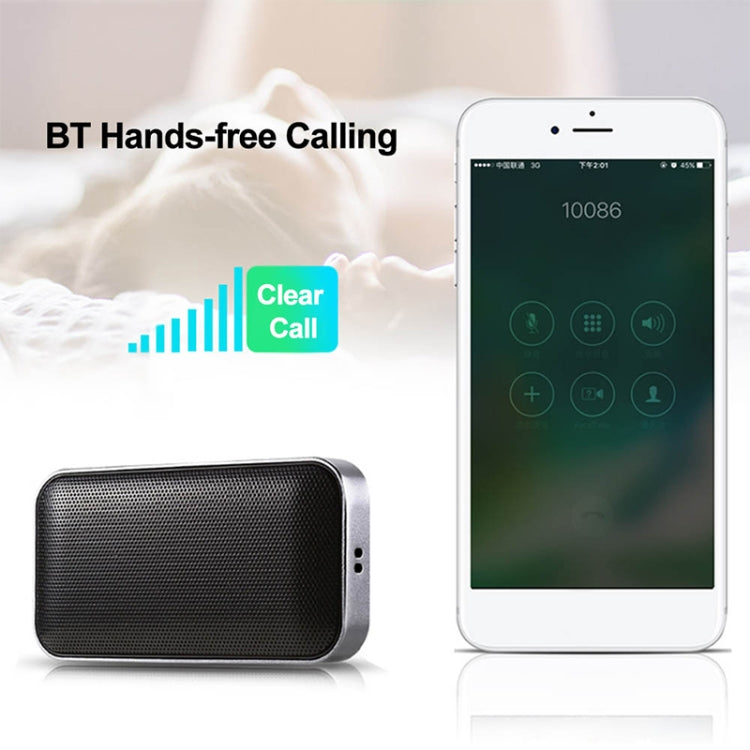 BT209 Outdoor Portable Ultra-thin Mini Wireless Bluetooth Speaker, Support TF Card & Hands-free Calling (Silver)