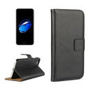 For iPhone 8 & 7 Genuine Split Horizontal Flip Leather Case with Holder & Card Slots & Wallet(Black)