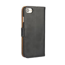For iPhone 8 & 7 Genuine Split Horizontal Flip Leather Case with Holder & Card Slots & Wallet(Black)
