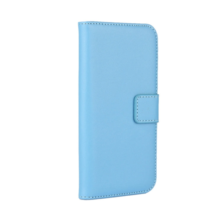 For iPhone 8 & 7 Genuine Split Horizontal Flip Leather Case with Holder & Card Slots & Wallet(Blue)