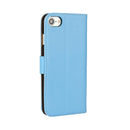 For iPhone 8 & 7 Genuine Split Horizontal Flip Leather Case with Holder & Card Slots & Wallet(Blue)