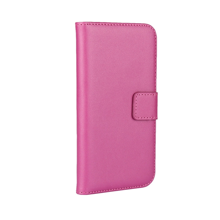 For iPhone 8 & 7 Genuine Split Horizontal Flip Leather Case with Holder & Card Slots & Wallet(Magenta)