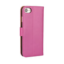 For iPhone 8 & 7 Genuine Split Horizontal Flip Leather Case with Holder & Card Slots & Wallet(Magenta)
