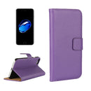 For iPhone 8 & 7 Genuine Split Horizontal Flip Leather Case with Holder & Card Slots & Wallet(Purple)