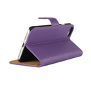 For iPhone 8 & 7 Genuine Split Horizontal Flip Leather Case with Holder & Card Slots & Wallet(Purple)