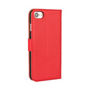 For iPhone 8 & 7 Genuine Split Horizontal Flip Leather Case with Holder & Card Slots & Wallet(Red)