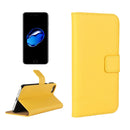 For iPhone 8 & 7 Genuine Split Horizontal Flip Leather Case with Holder & Card Slots & Wallet(Yellow)