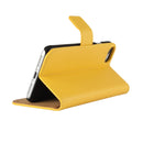 For iPhone 8 & 7 Genuine Split Horizontal Flip Leather Case with Holder & Card Slots & Wallet(Yellow)