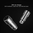 Original Xiaomi ZMI AP821 Smart Dual Ports QC 3.0 Quick Charge Car Charger(Silver)