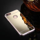 For iPhone 8 & 7 Electroplating Mirror TPU Protective Cover Case(Gold)