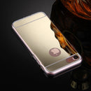 For iPhone 8 & 7 Electroplating Mirror TPU Protective Cover Case(Gold)